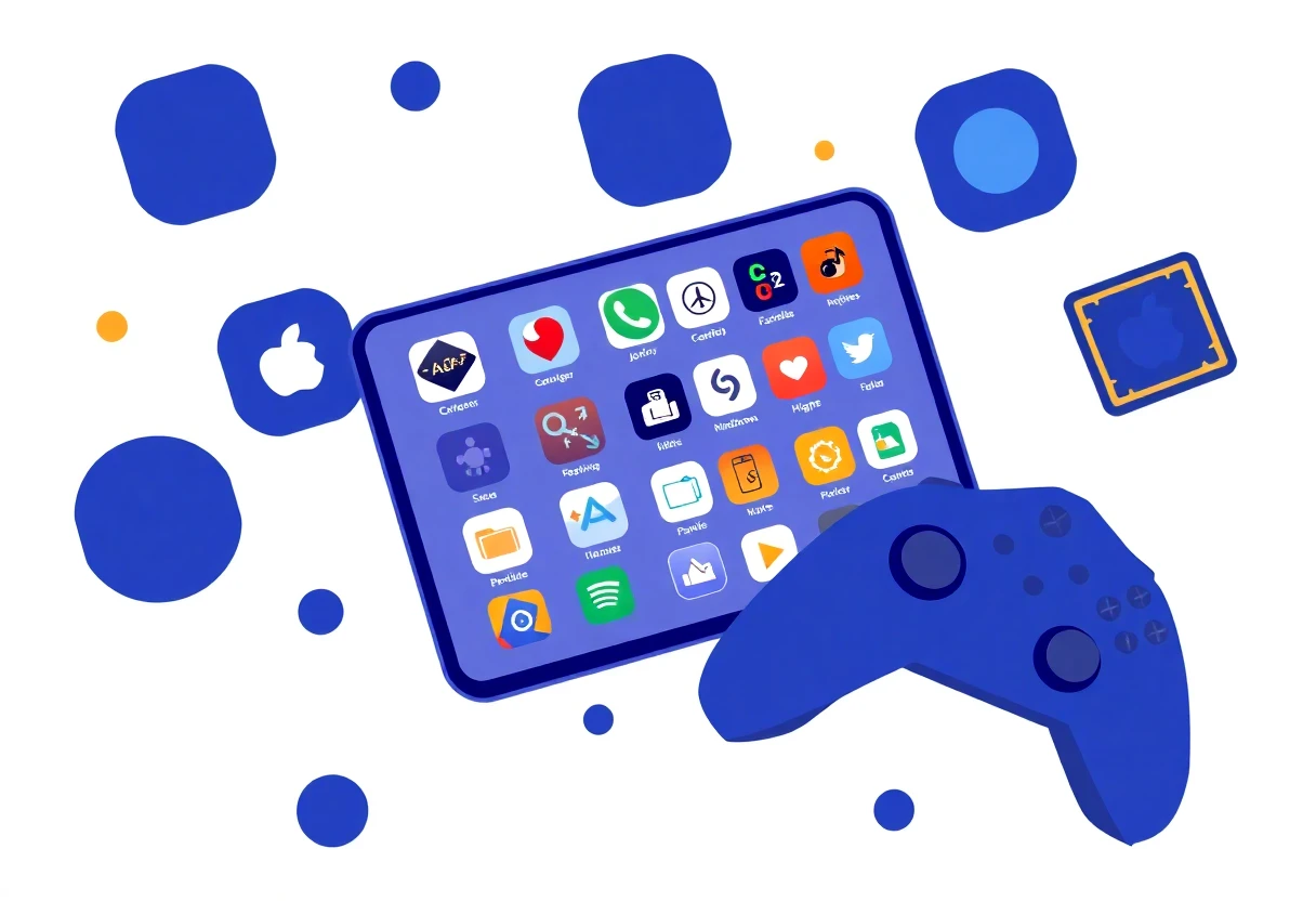 Abstract app directory scene