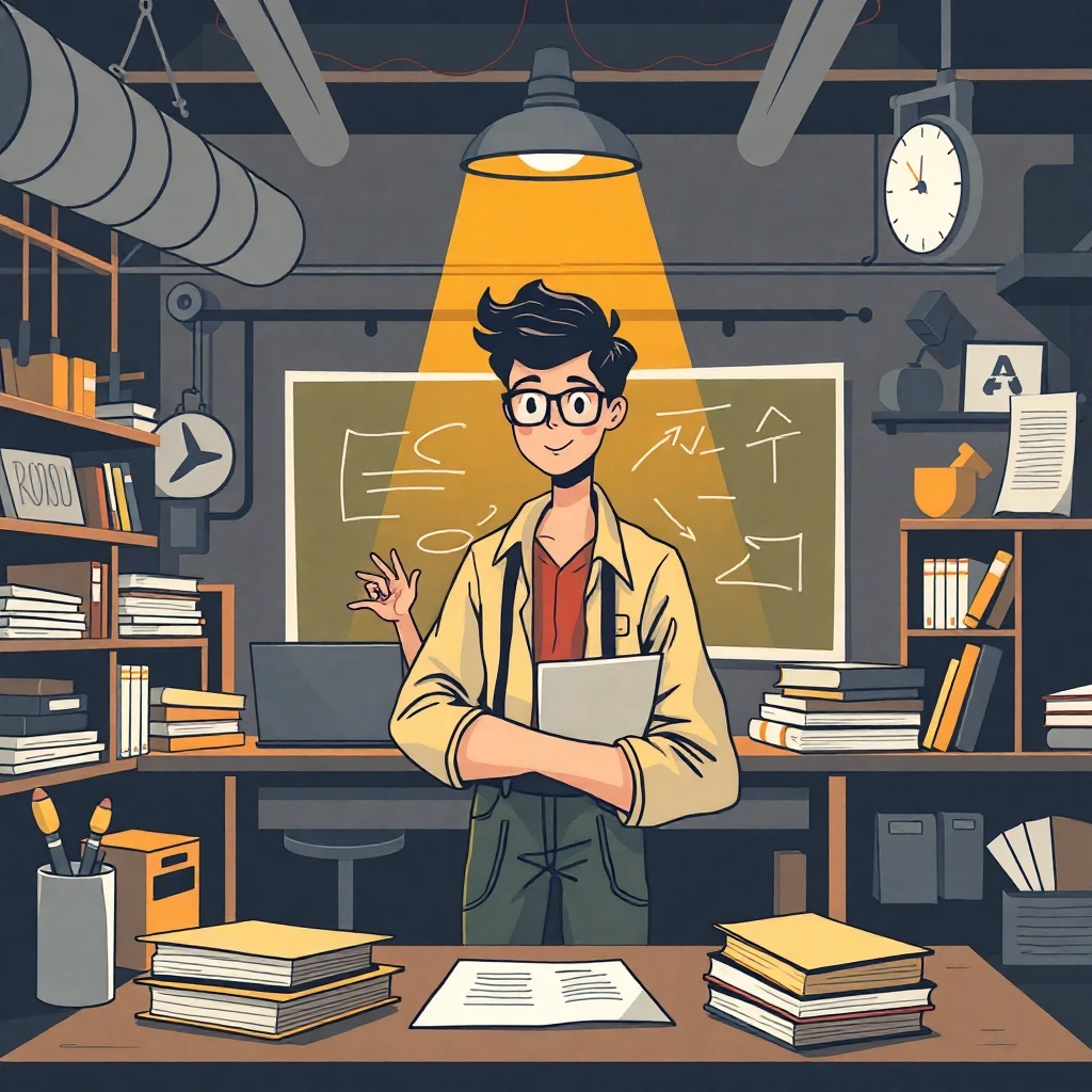 Aspiring teacher in an engaging setting