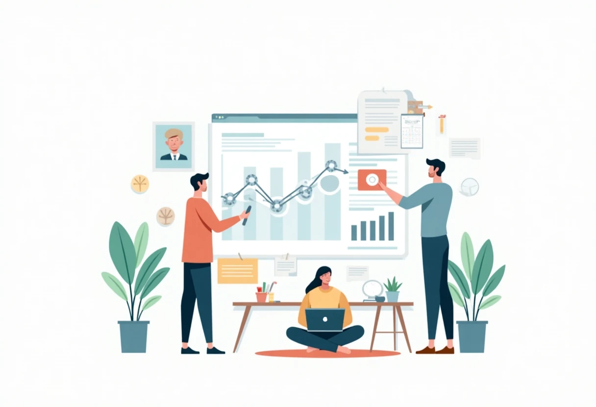 Remote teaching job setup illustration