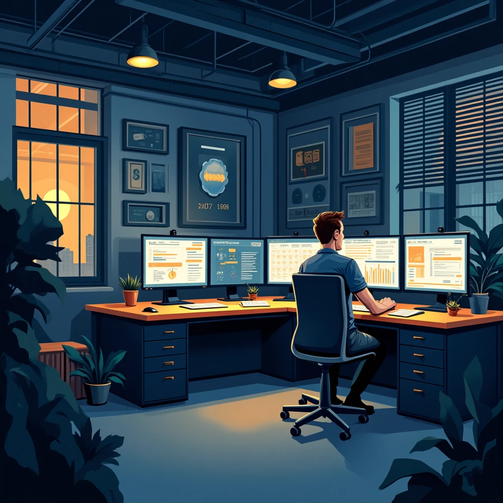 High-paying tech workspace