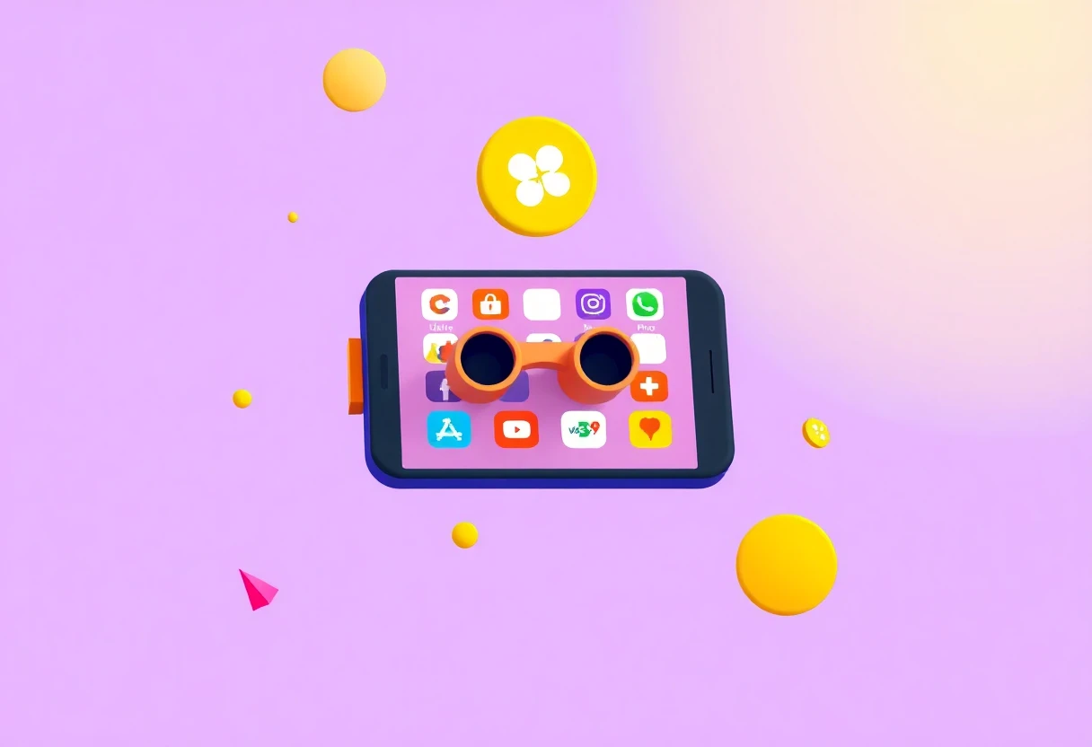 Colorful app grid illustration