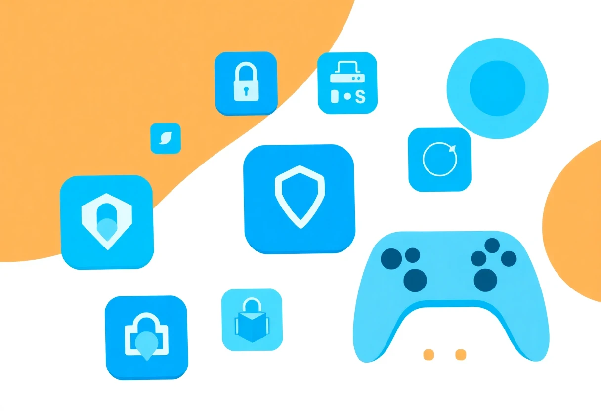 Abstrakcyjna ilustracja aplikacji VPN