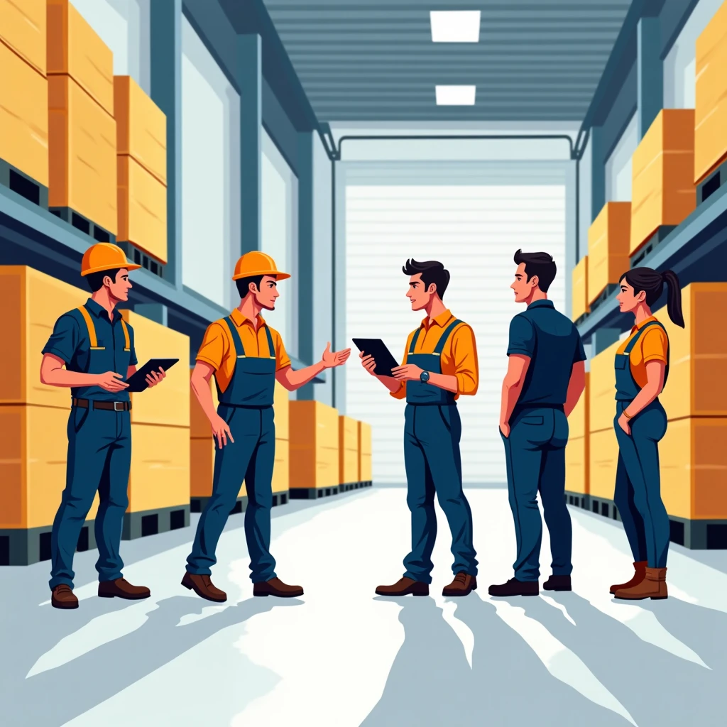 Warehouse teamwork
