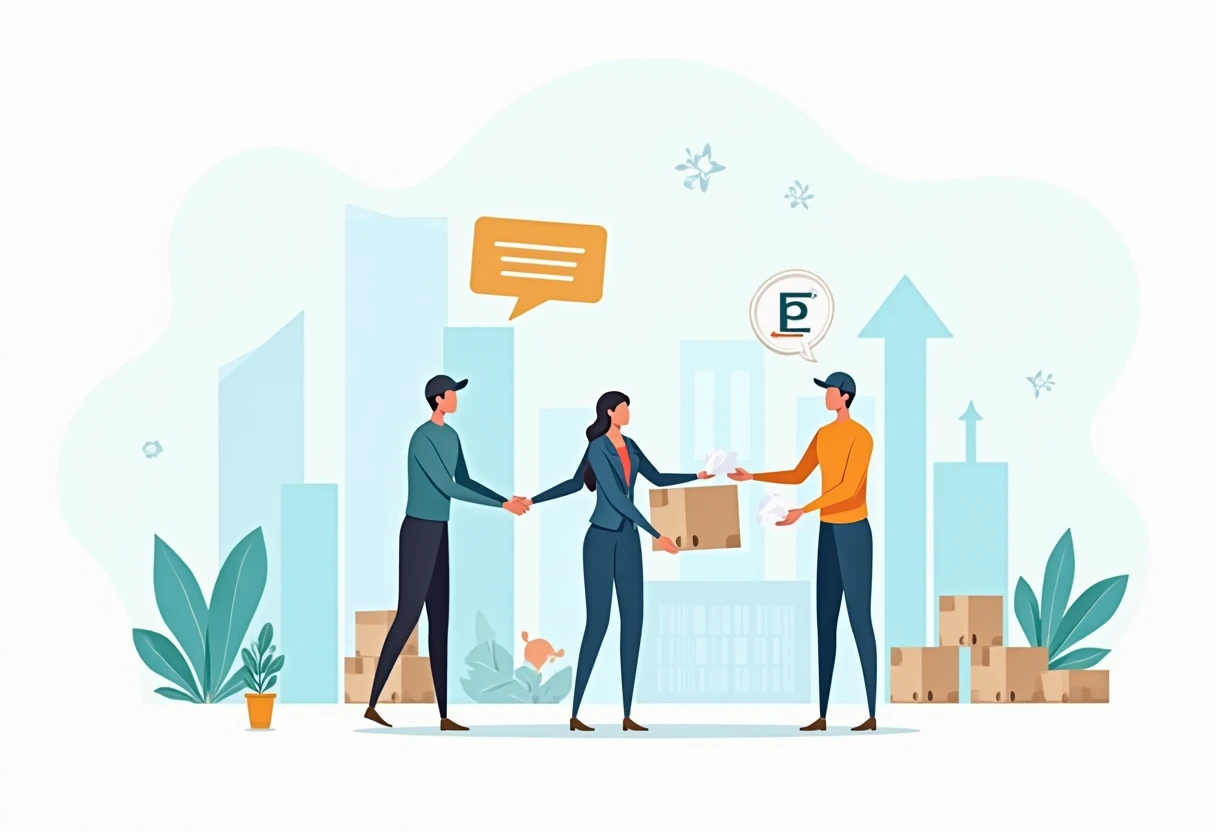 Logistics and delivery teamwork