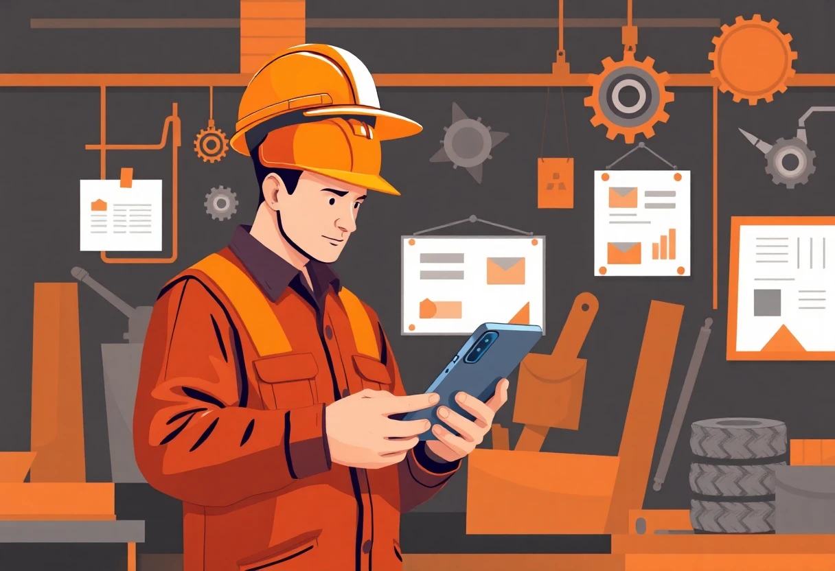 Trabajador en un proyecto flexible