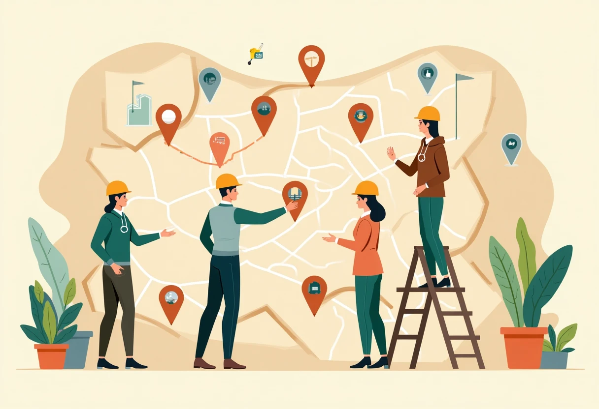 Mapa de oportunidades laborales en construcción