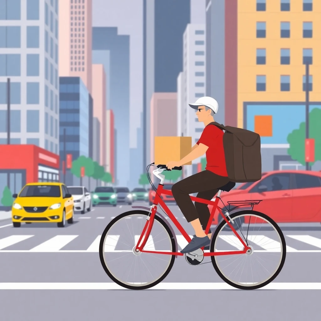 Repartidor en bicicleta