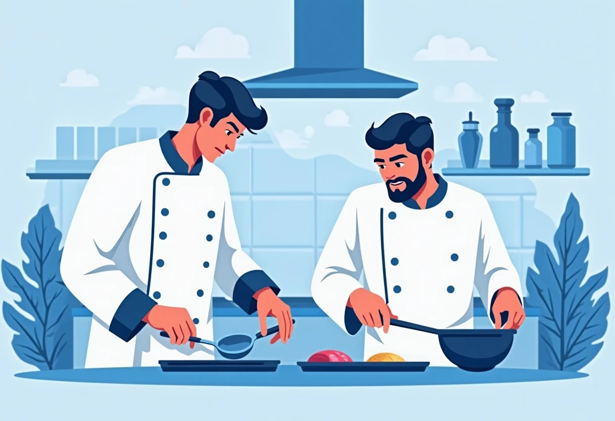 Chefs trabajando en equipo