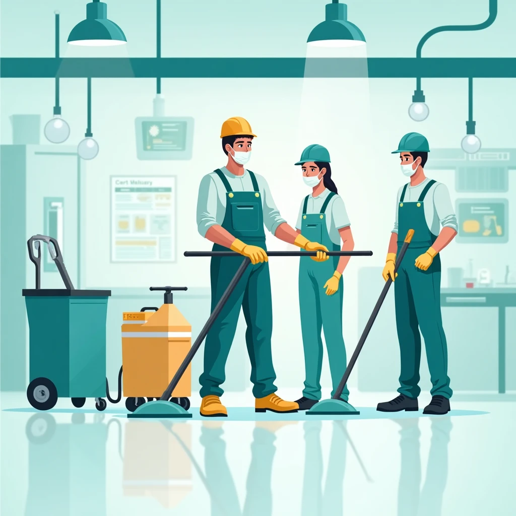 Trabajador de limpieza industrial