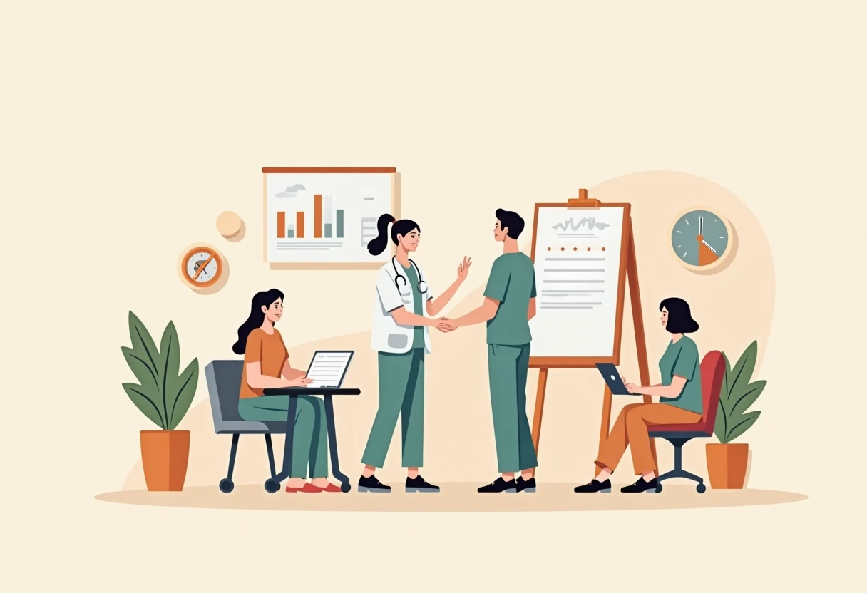 Interacción directa en trabajos de salud presenciales