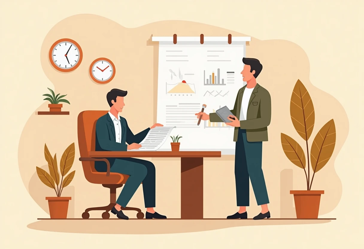 Consultor de negócios analisando dados