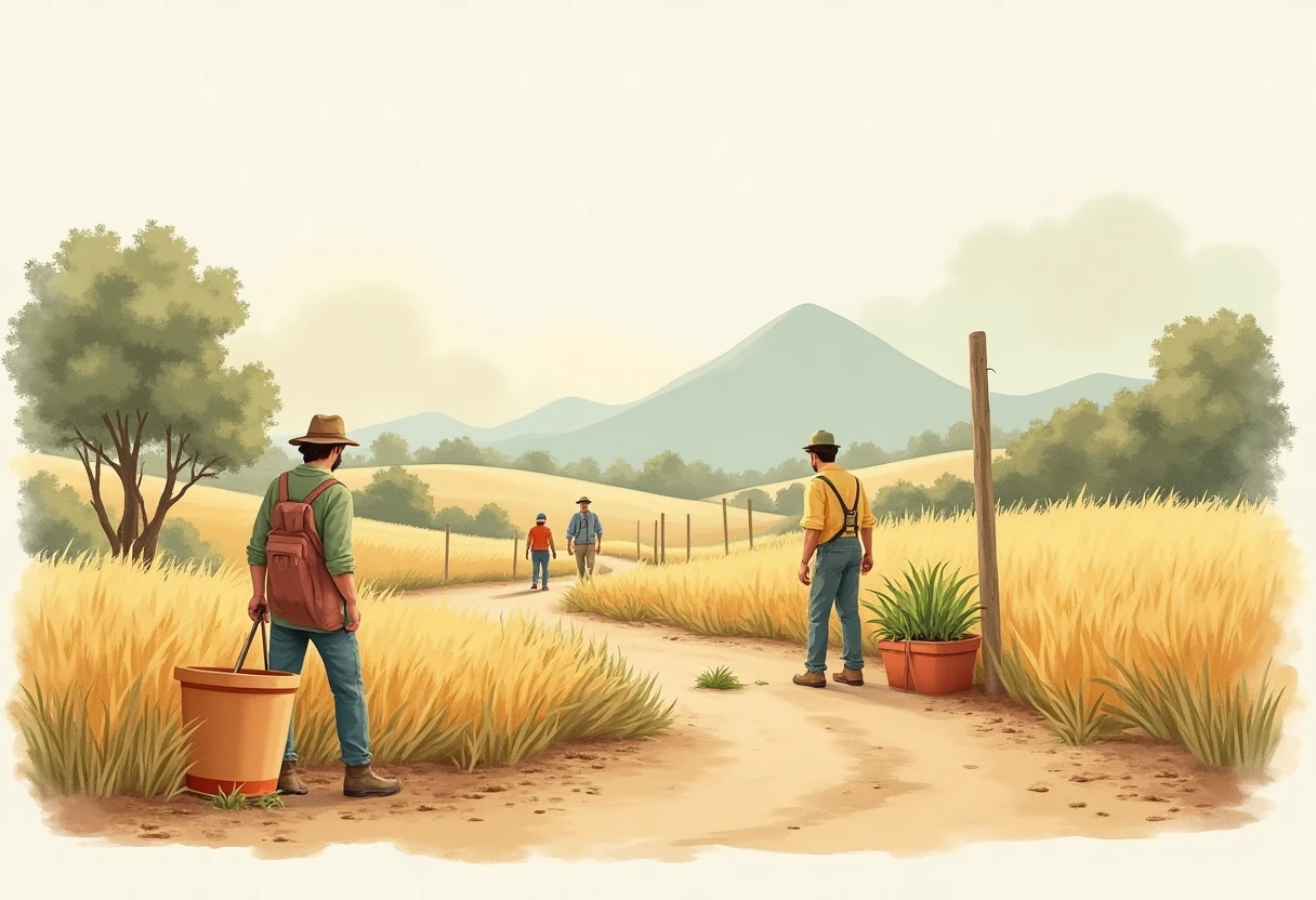 Trabalhadores agrícolas no campo
