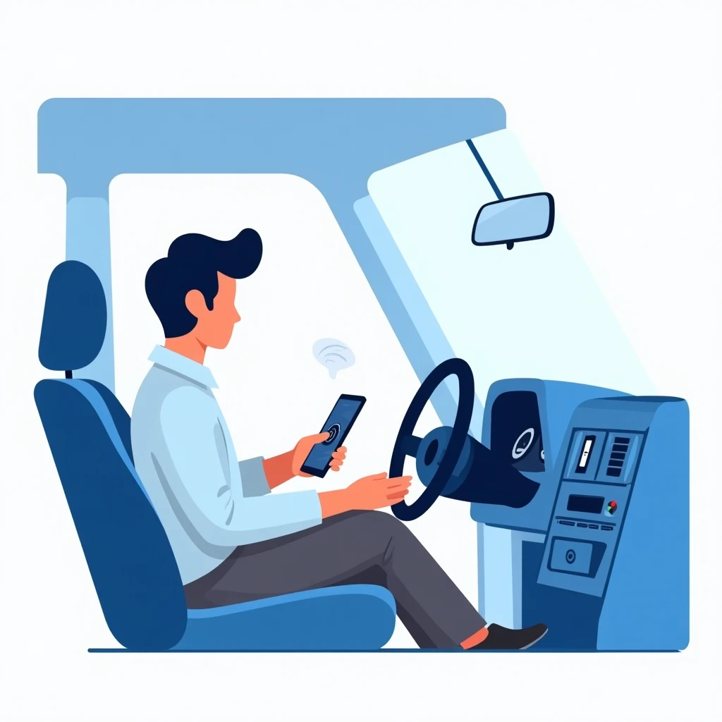 Uber driver ready for a ride