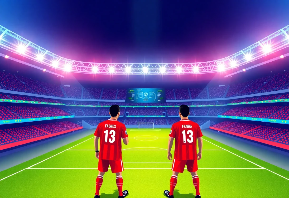 Ilustración de un estadio de fútbol