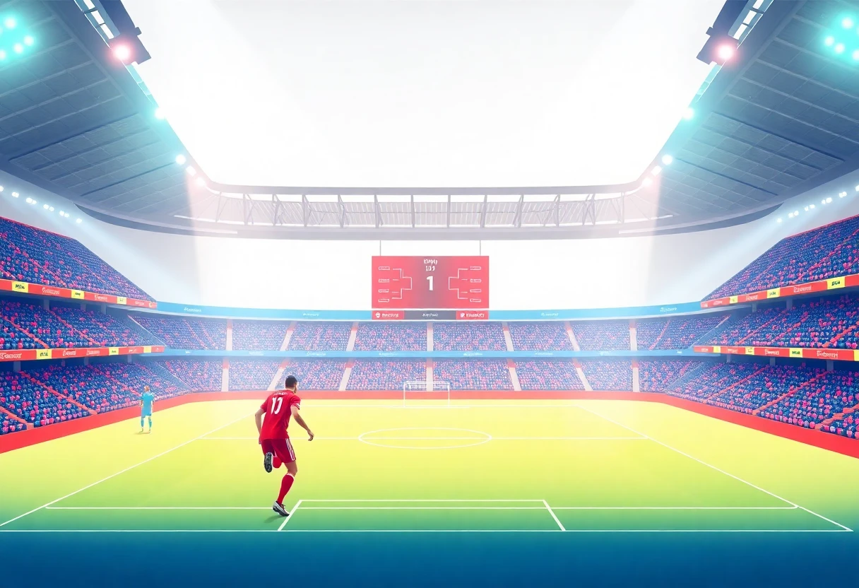 Escenario de semifinales de fútbol