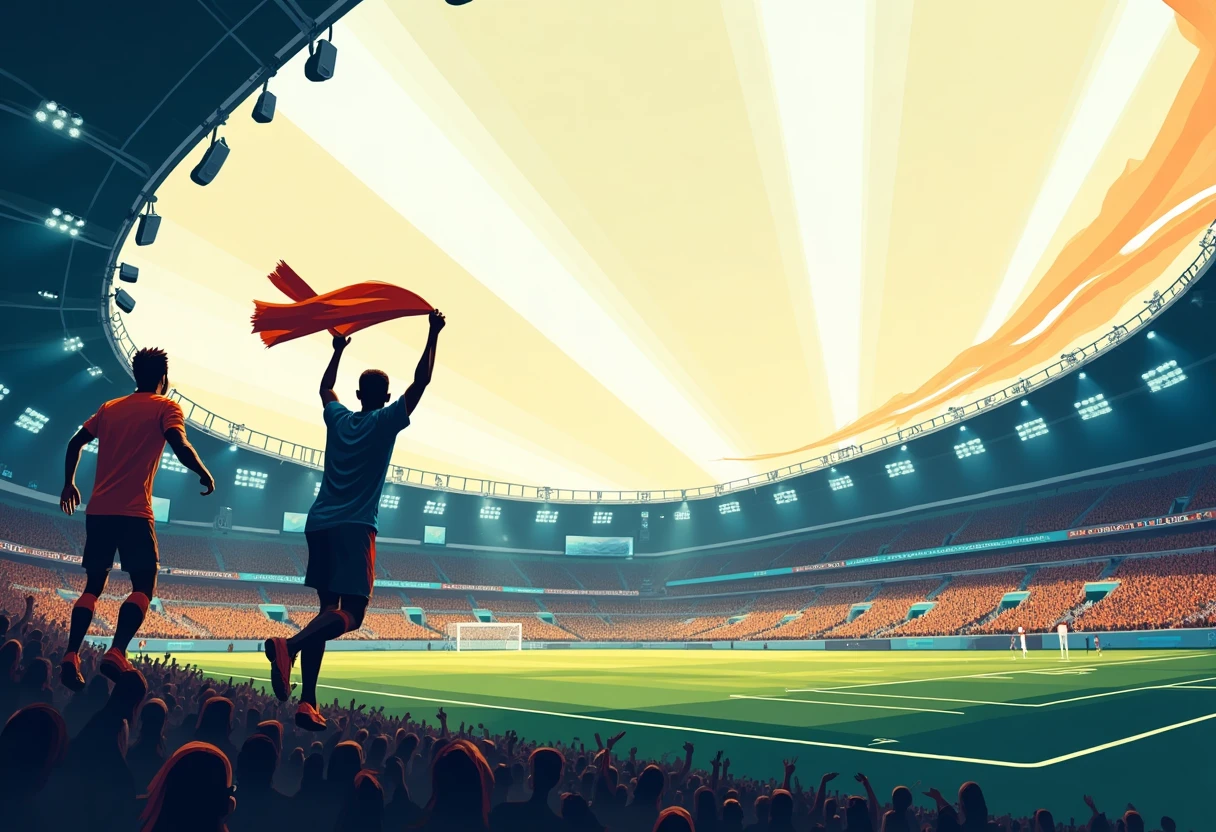 Estadio lleno durante la Champions League