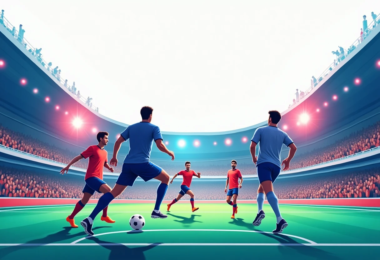 サッカーの試合を観戦するファンたち
