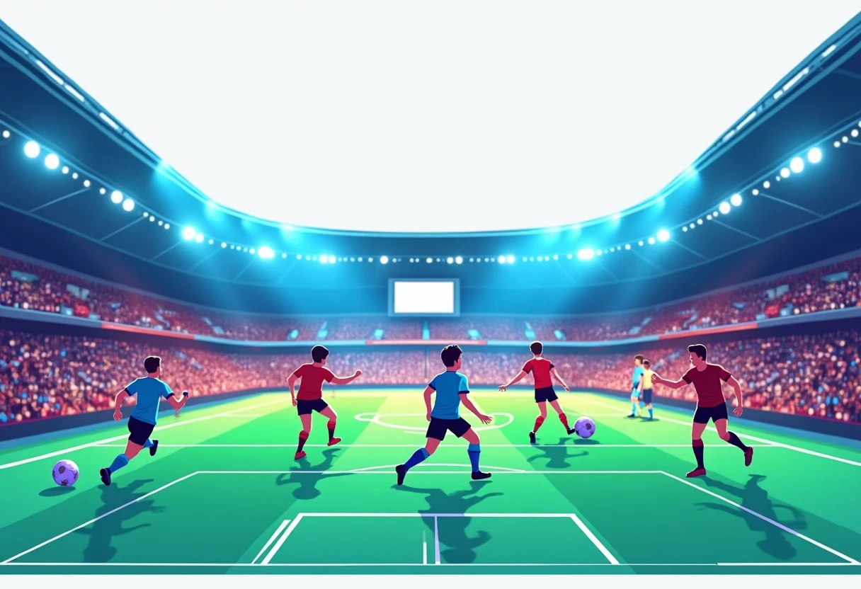 試合前のサッカースタジアム