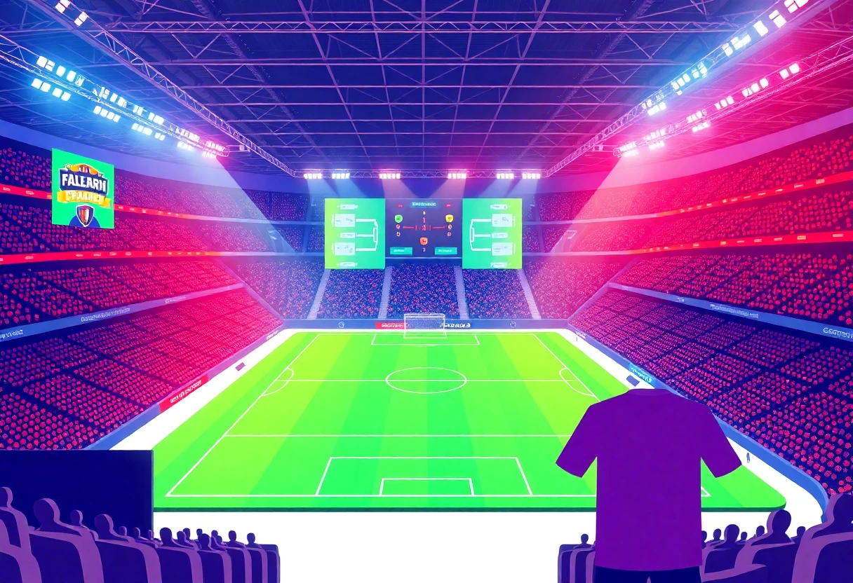 UEFAチャンピオンズリーグの試合イラスト