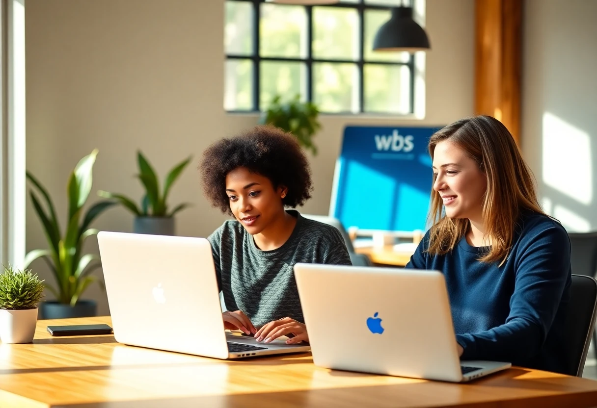 Collaboration in a modern office setting