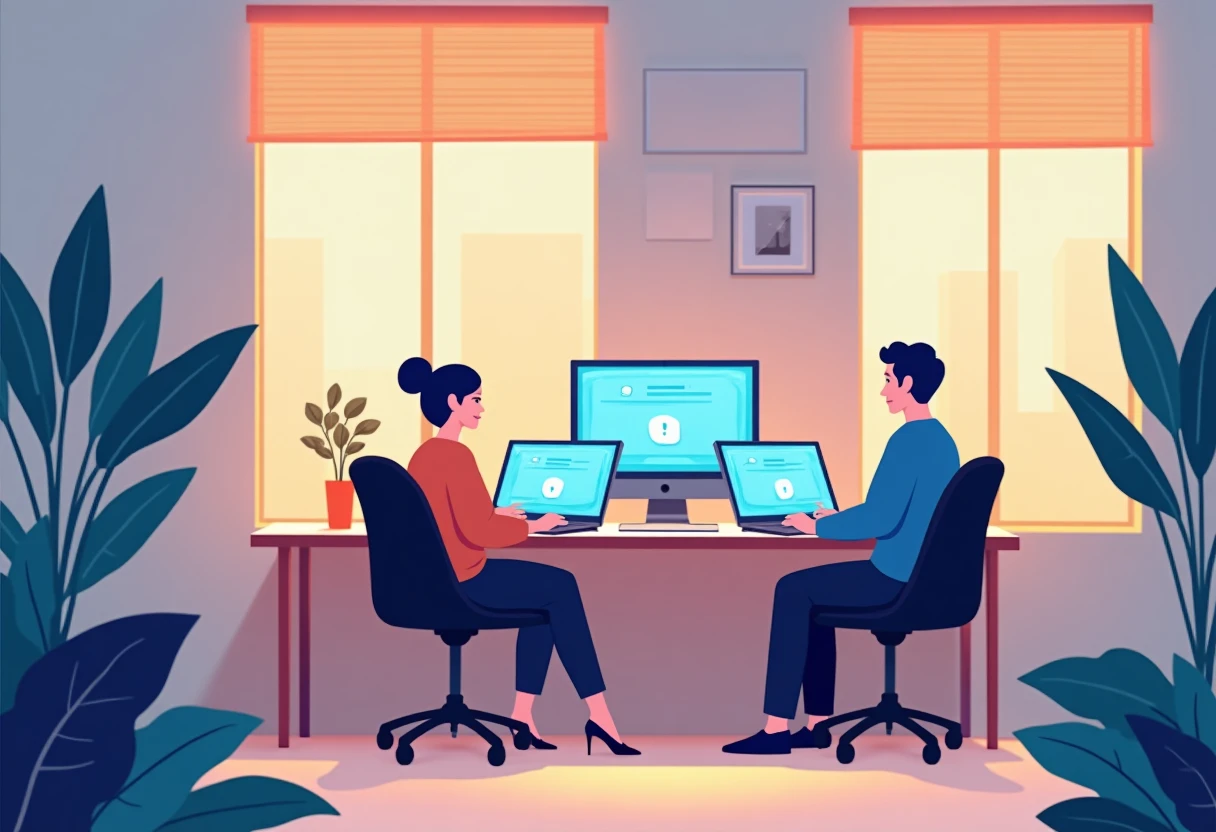 Home office for cybersecurity tasks