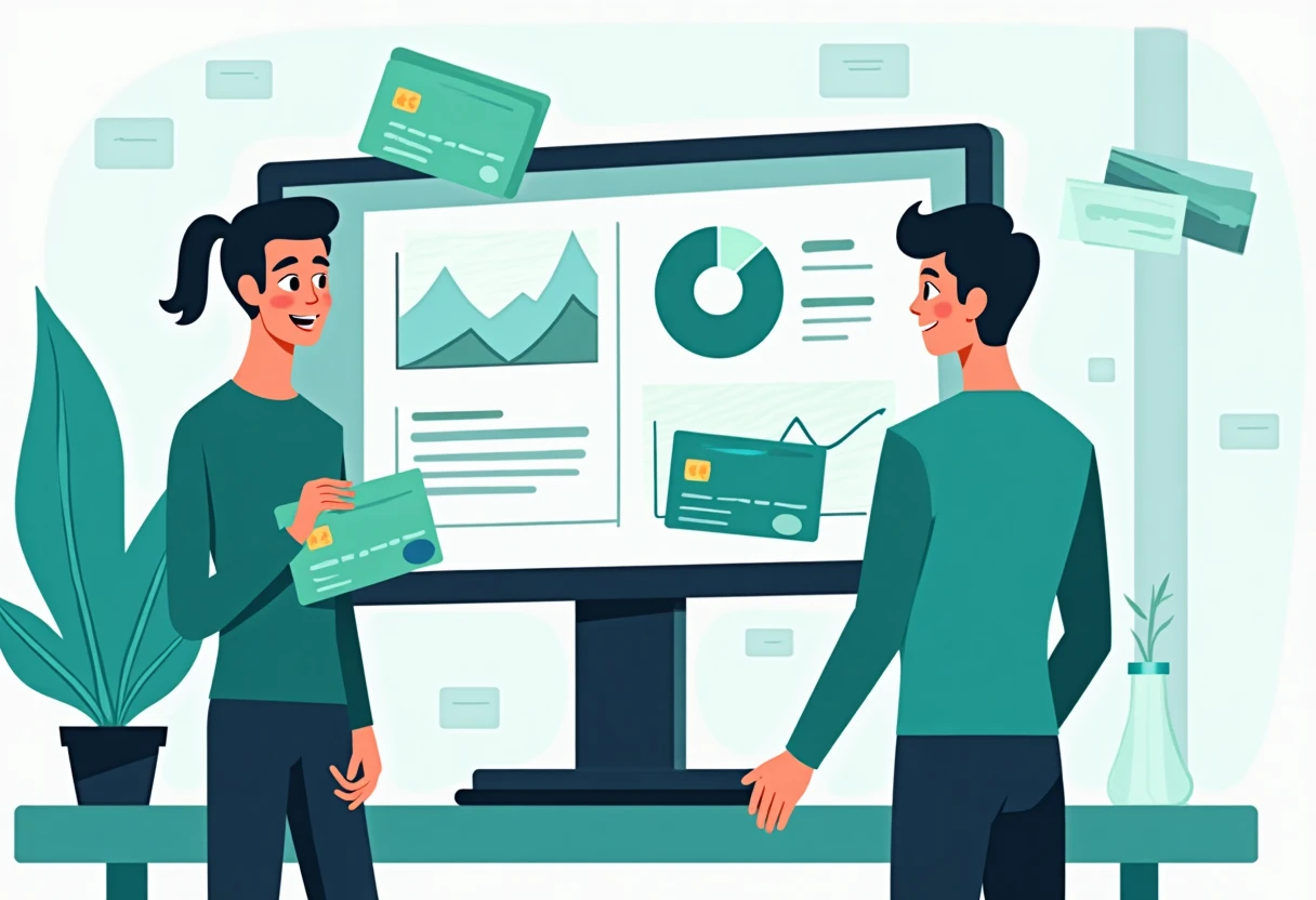 Professional reviewing credit card options