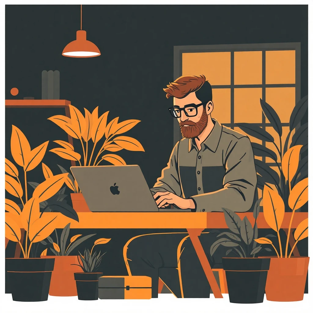 Desenvolvedor de software em um ambiente de trabalho moderno