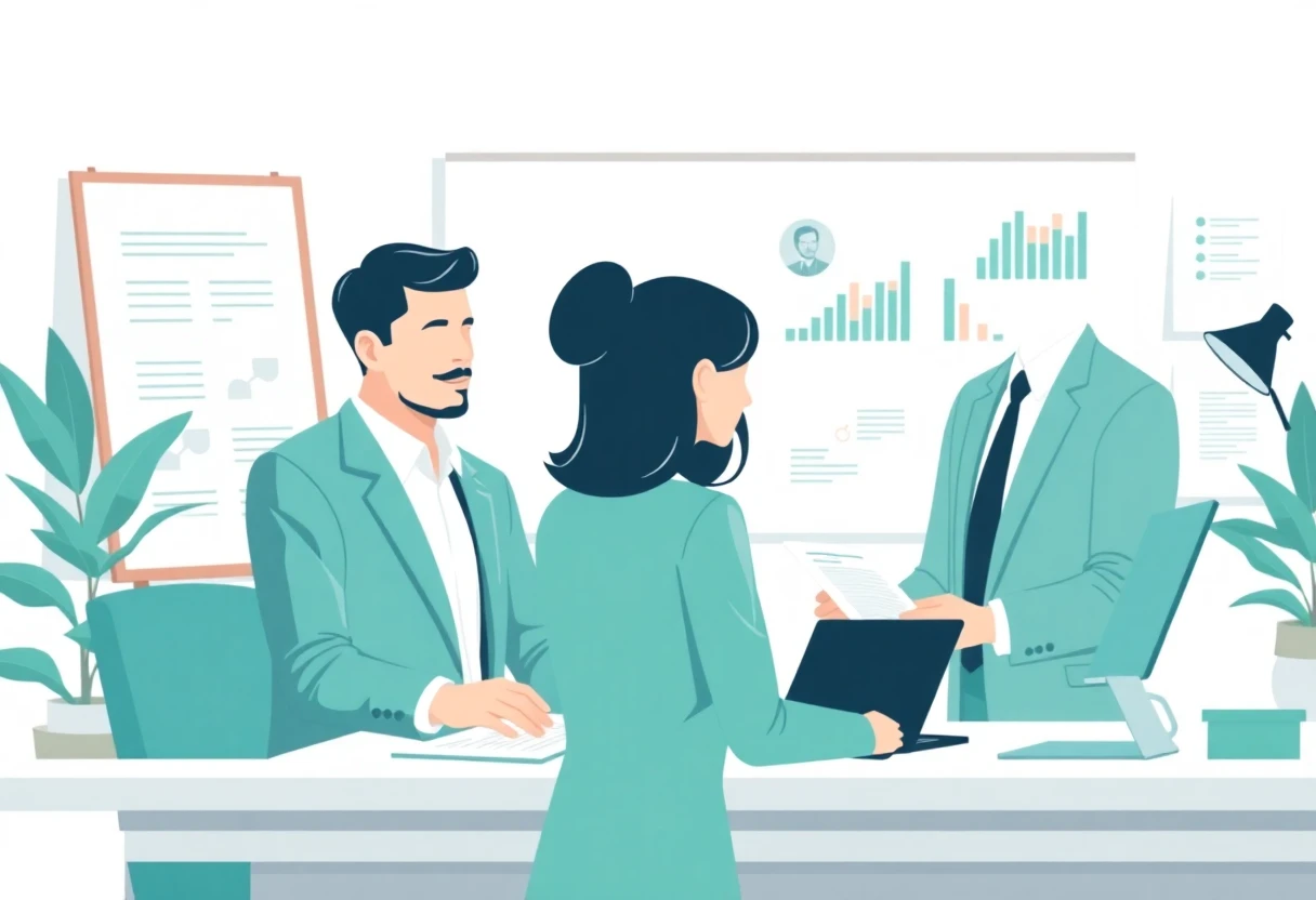 Ambiente de escritório para análise de projetos
