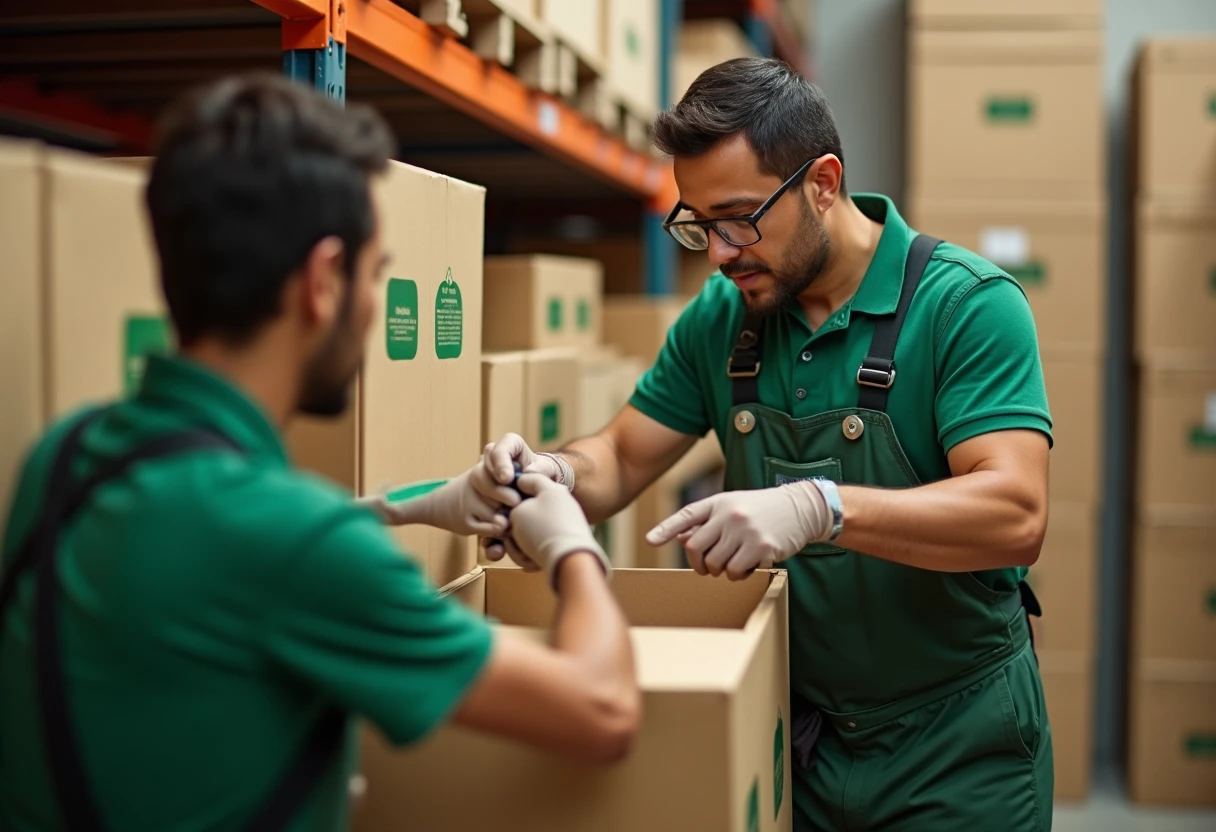 Trabalhador logístico em ação