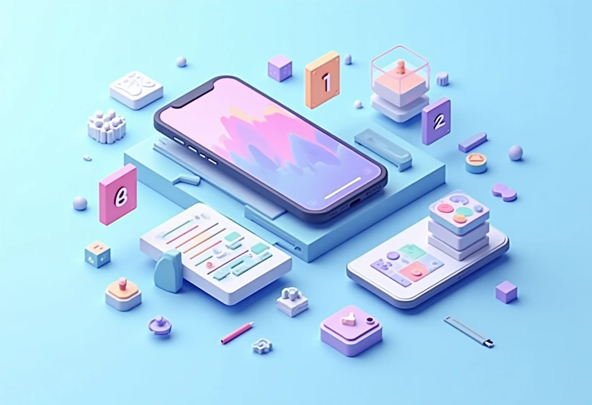Abstrakt mobilspelslayout