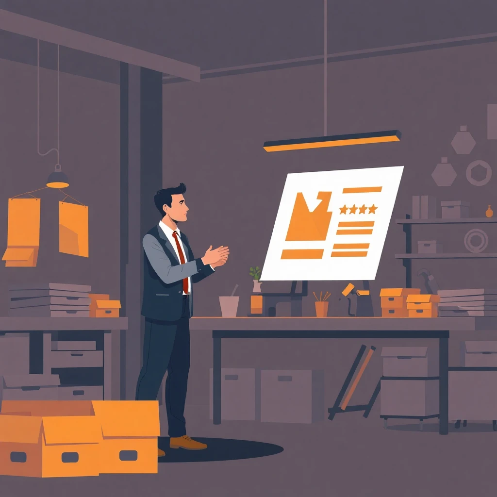 Apresentação de vendas em ambiente corporativo