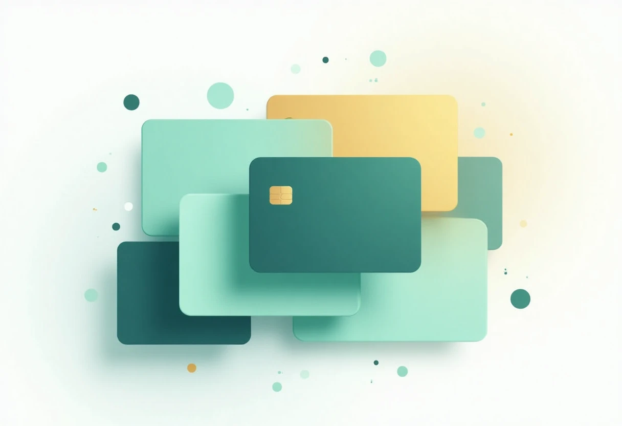 Abstracte creditcard en financiële symbolen