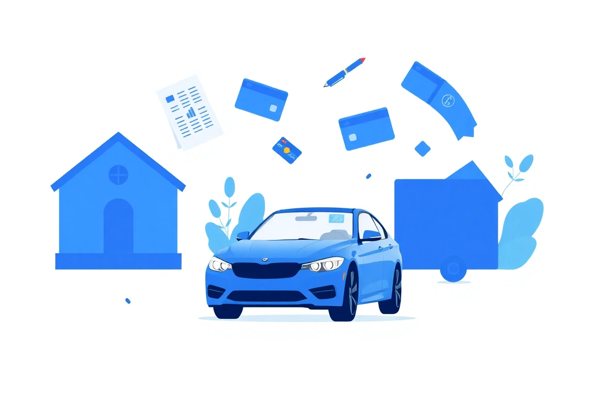 Illustration von Autokrediten