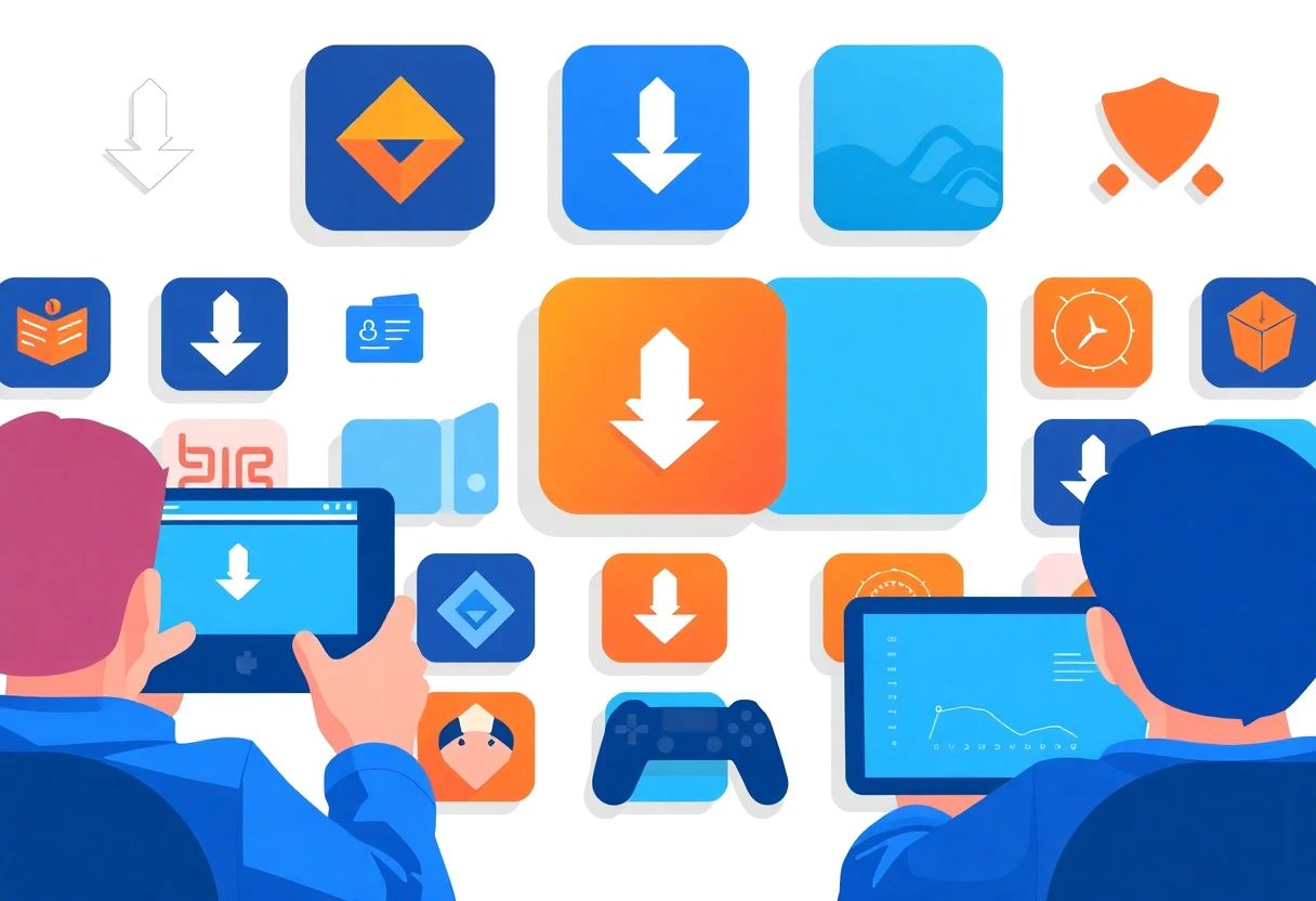 Video downloader apps icons