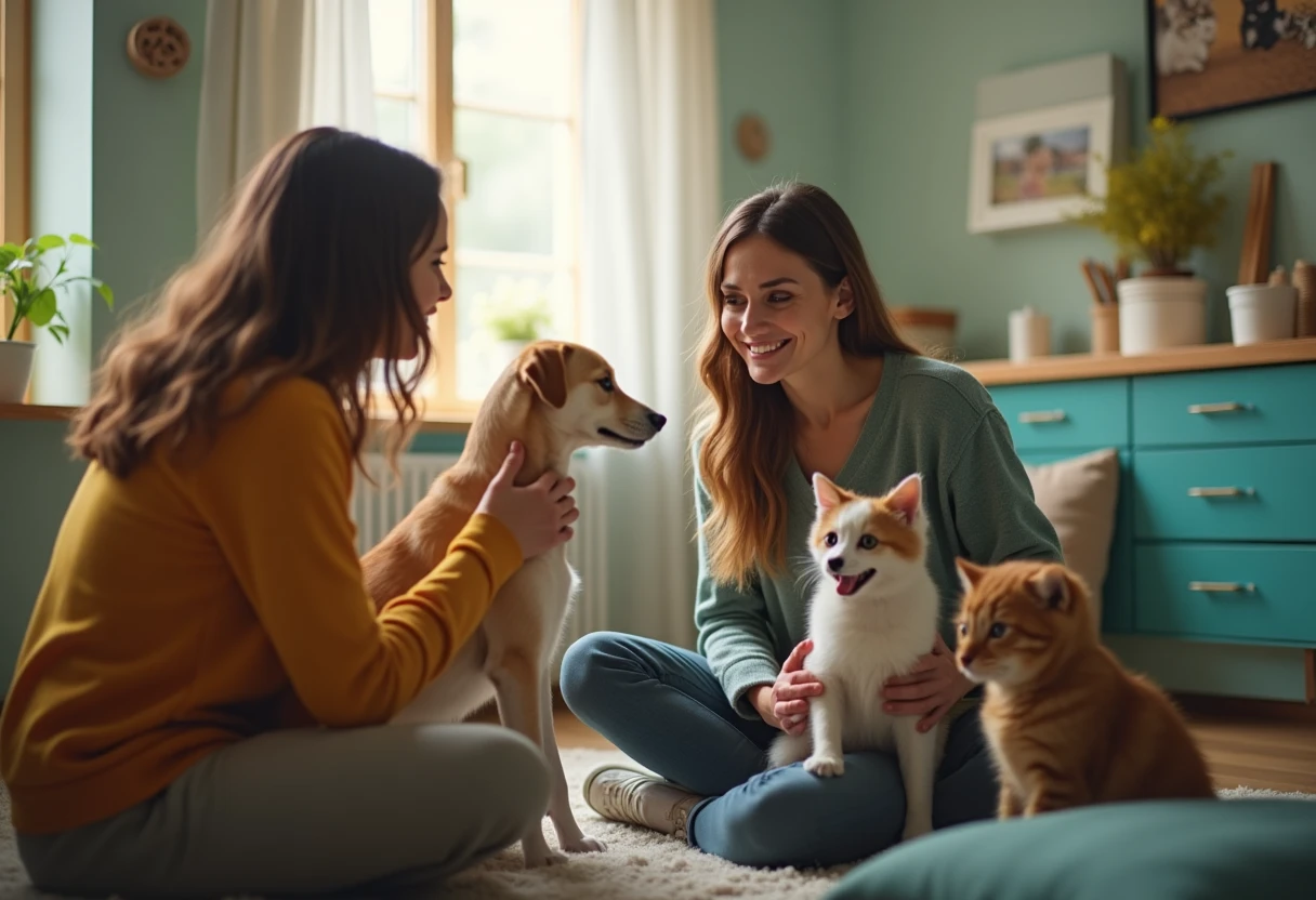 Discuter des options d'adoption au refuge
