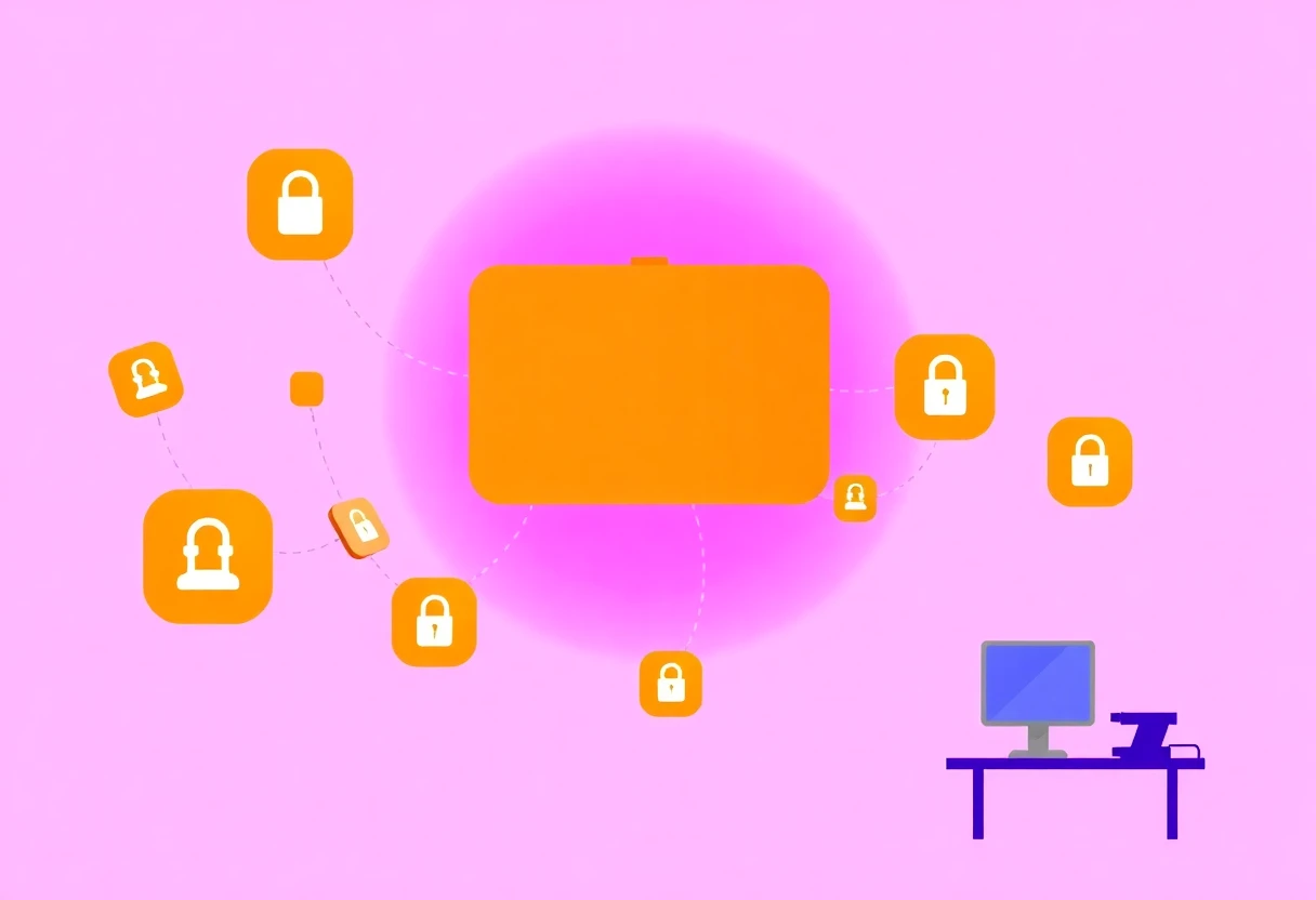 VPN security abstract illustration