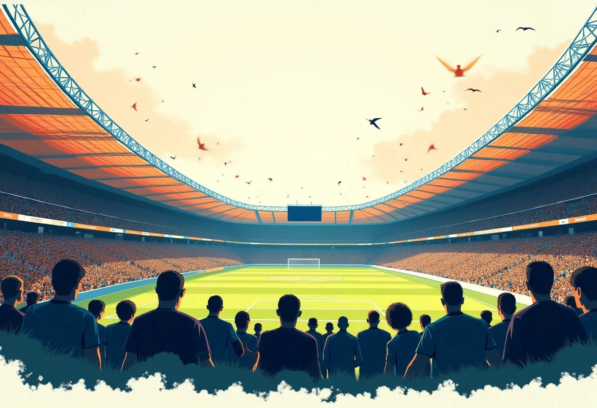 Opwinding in het stadion