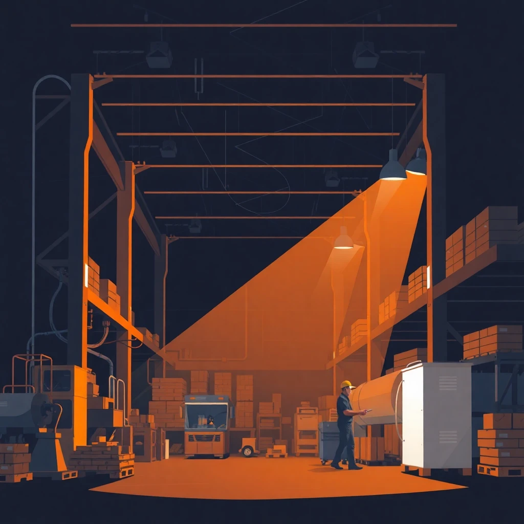 Nighttime warehouse work