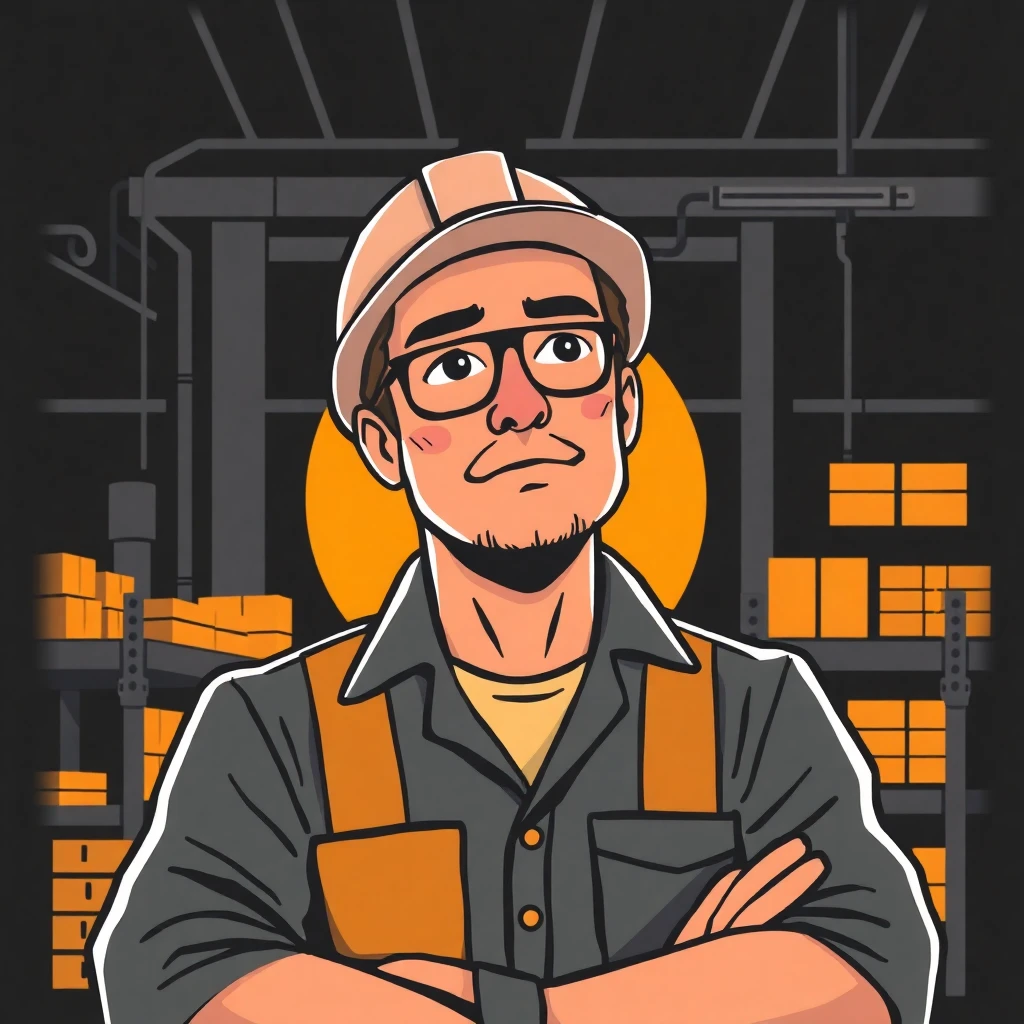 Warehouse manager at work
