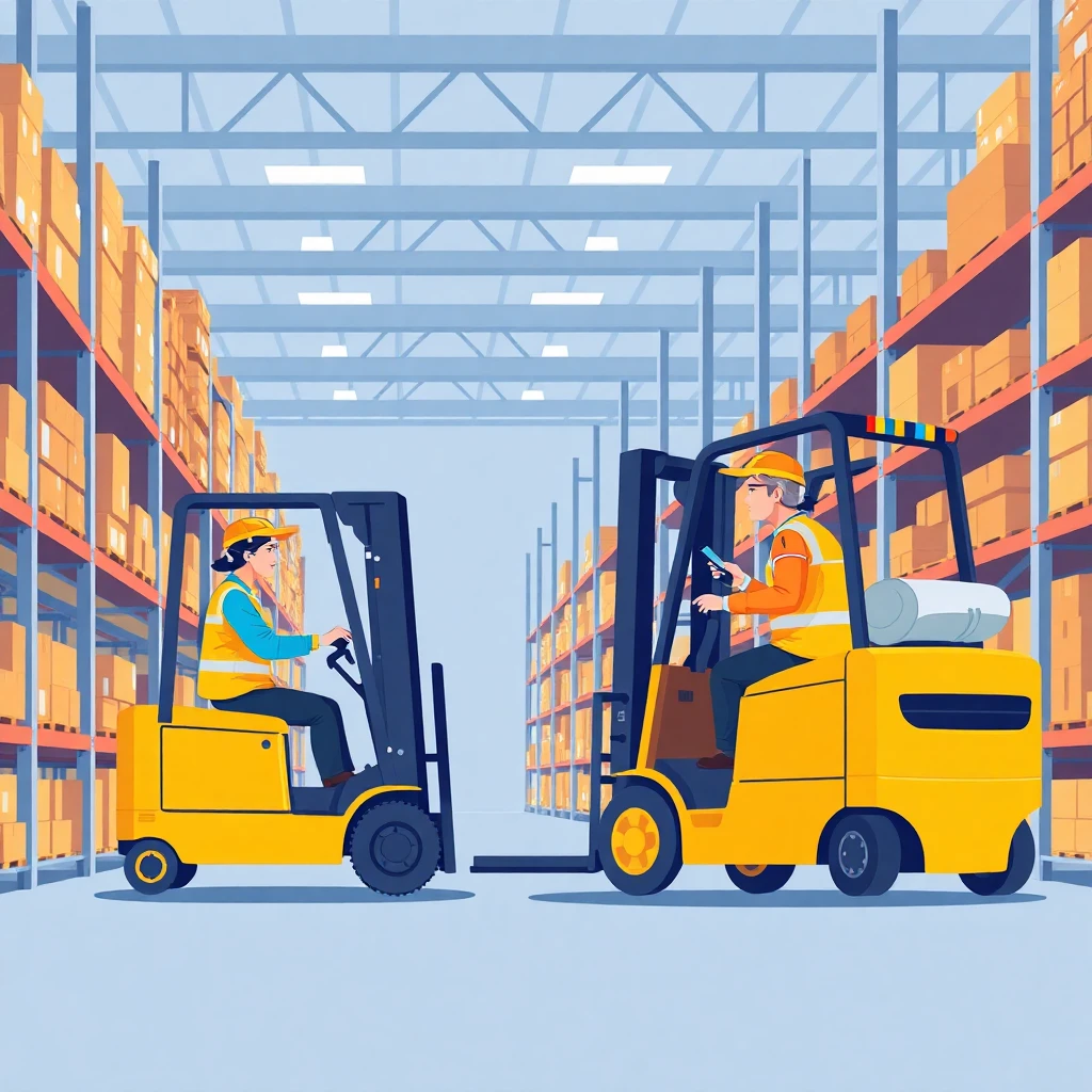 Warehouse logistics in action