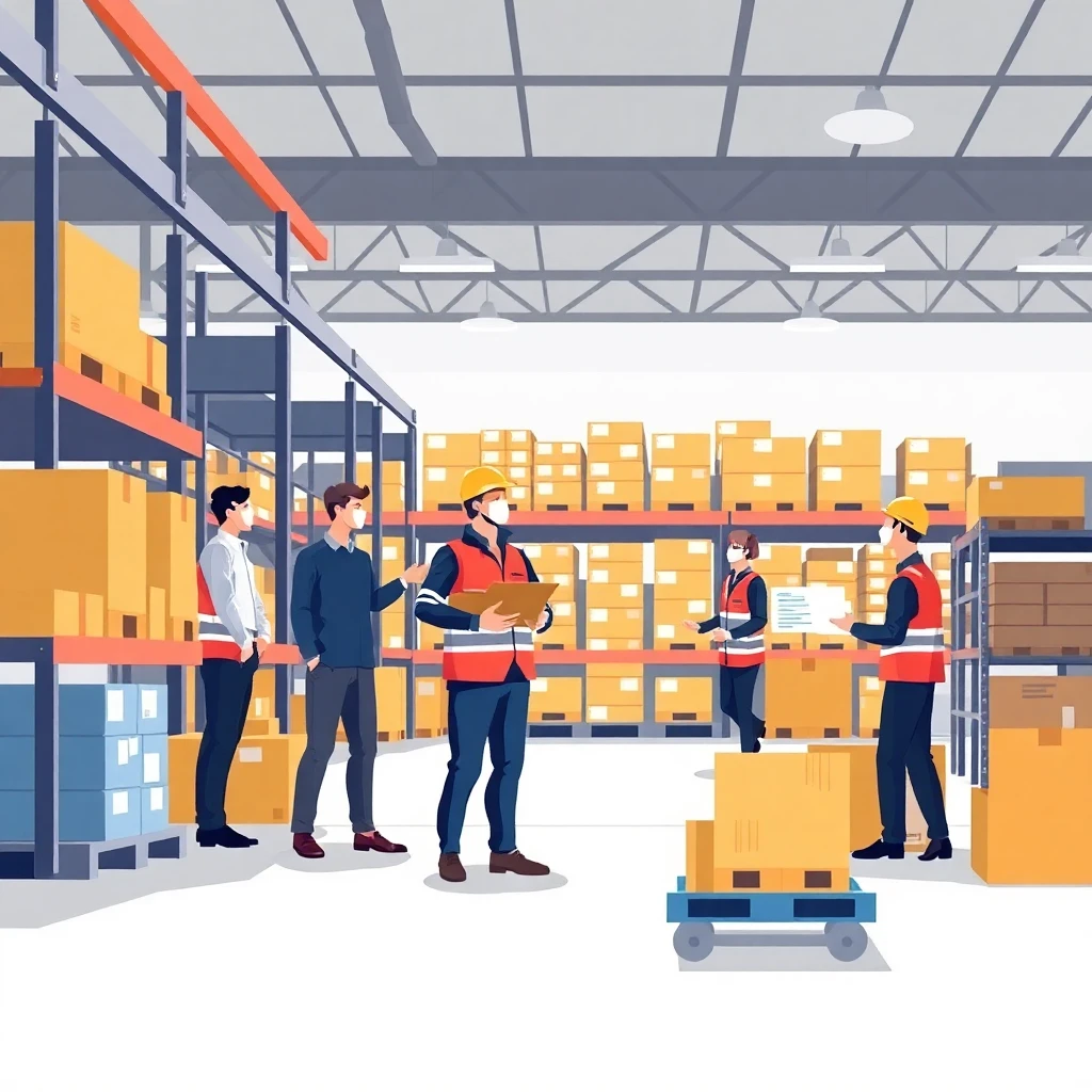 Fast-growing warehouse scene