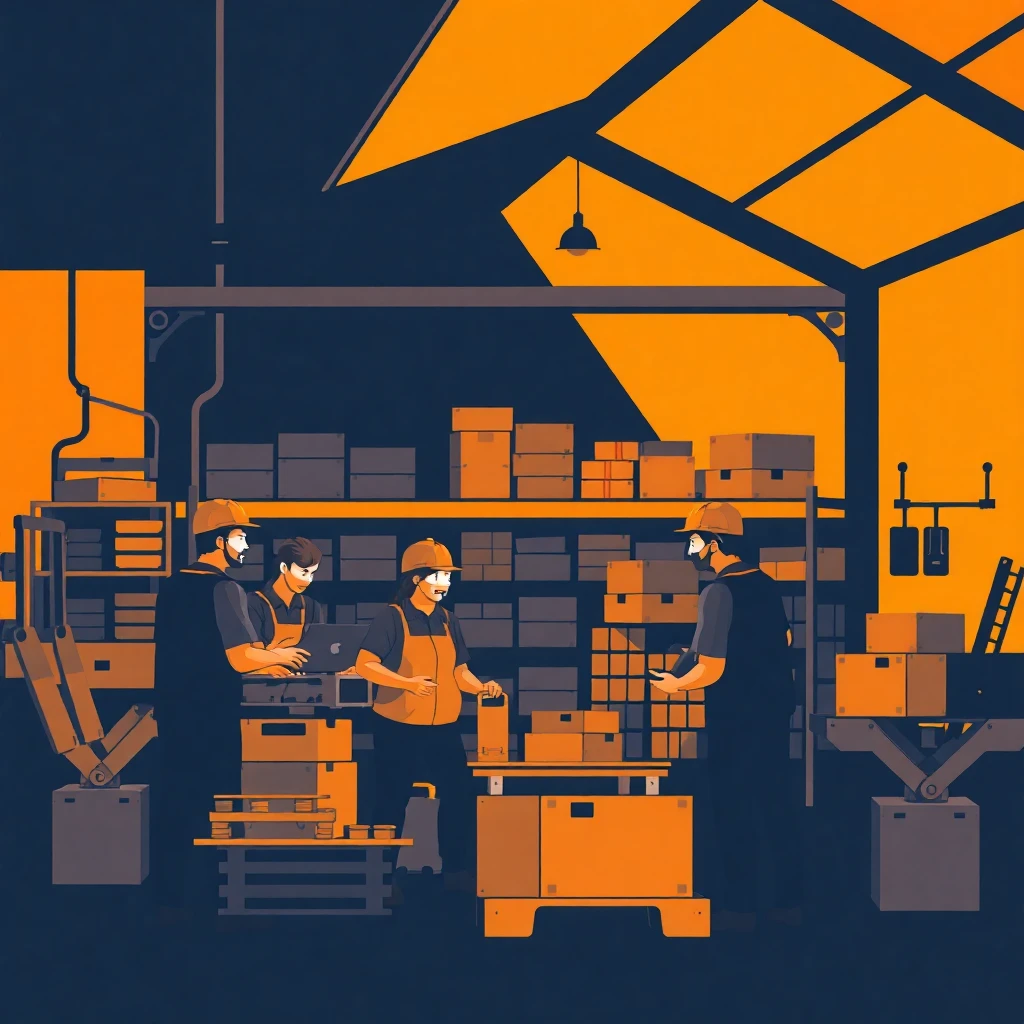 Warehouse teamwork
