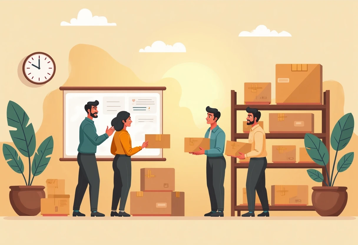 Warehouse organization in progress