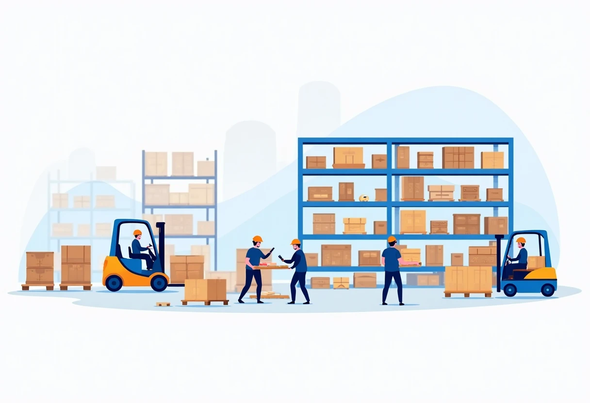 Warehouse logistics in action