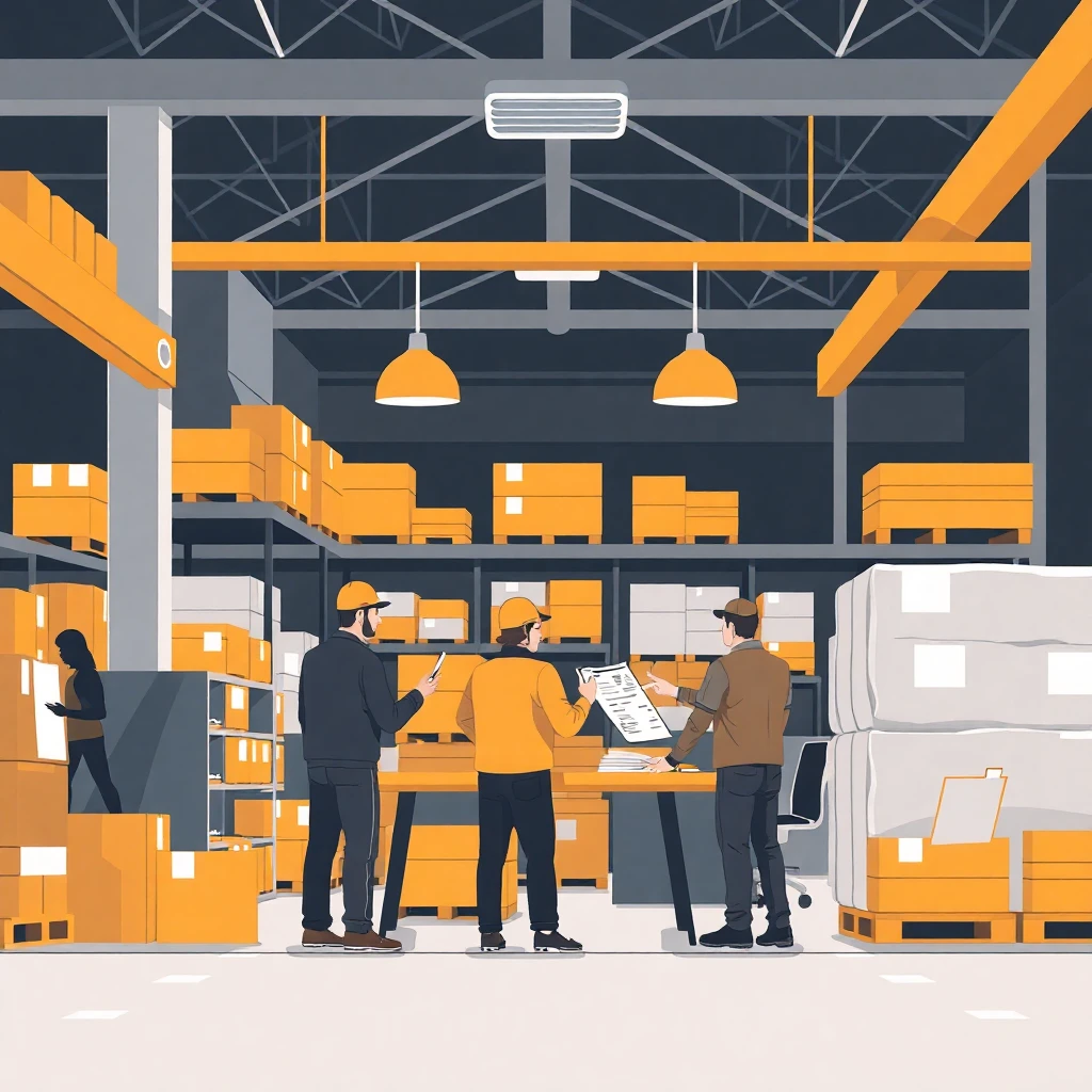 Collaborative warehouse office environment