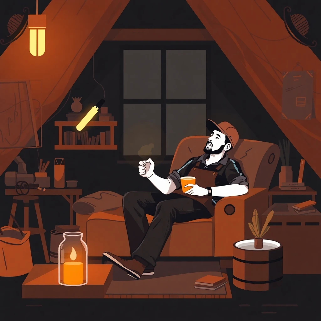 Relaxing after a warehouse shift