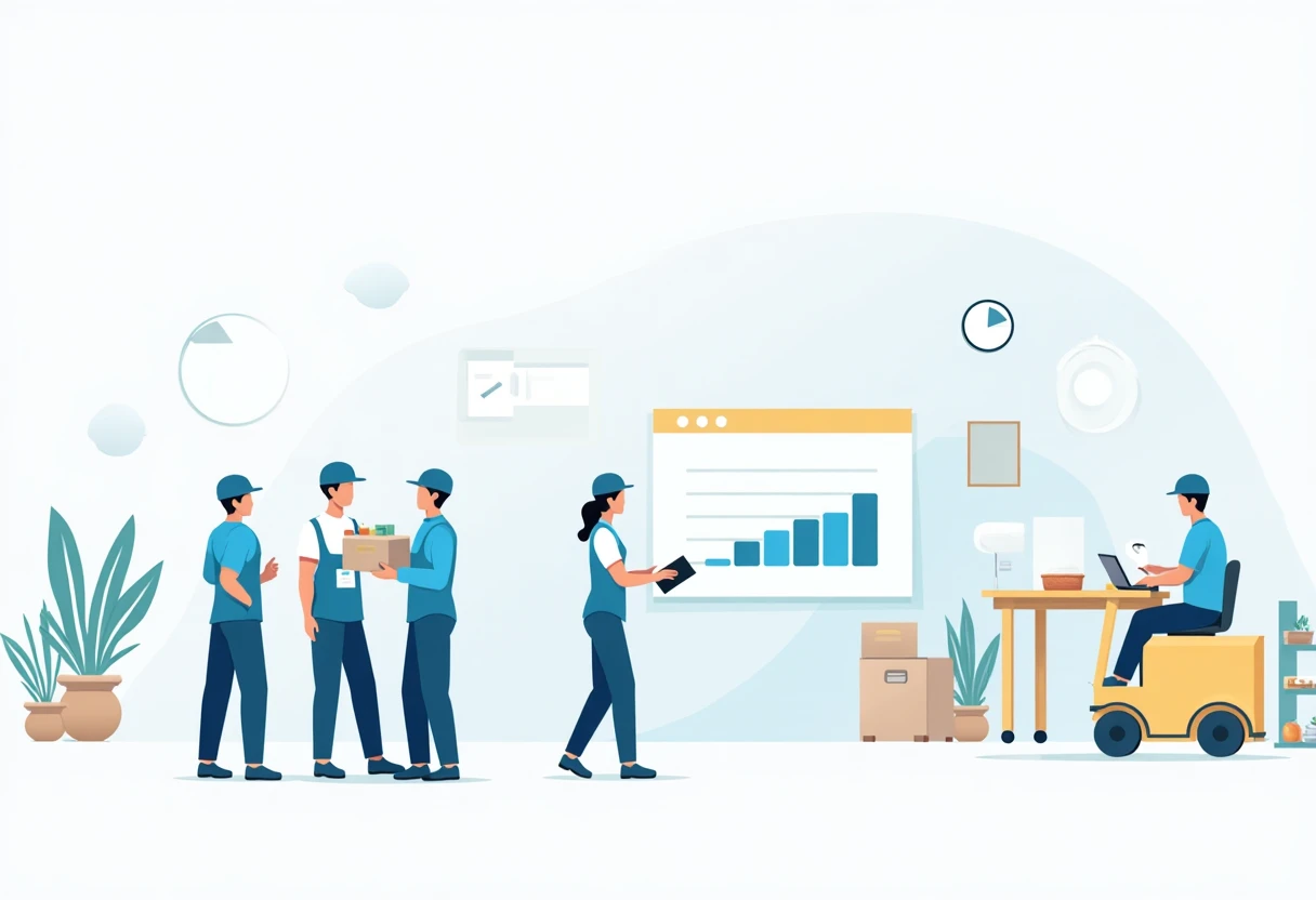 Modern warehouse with technology integration