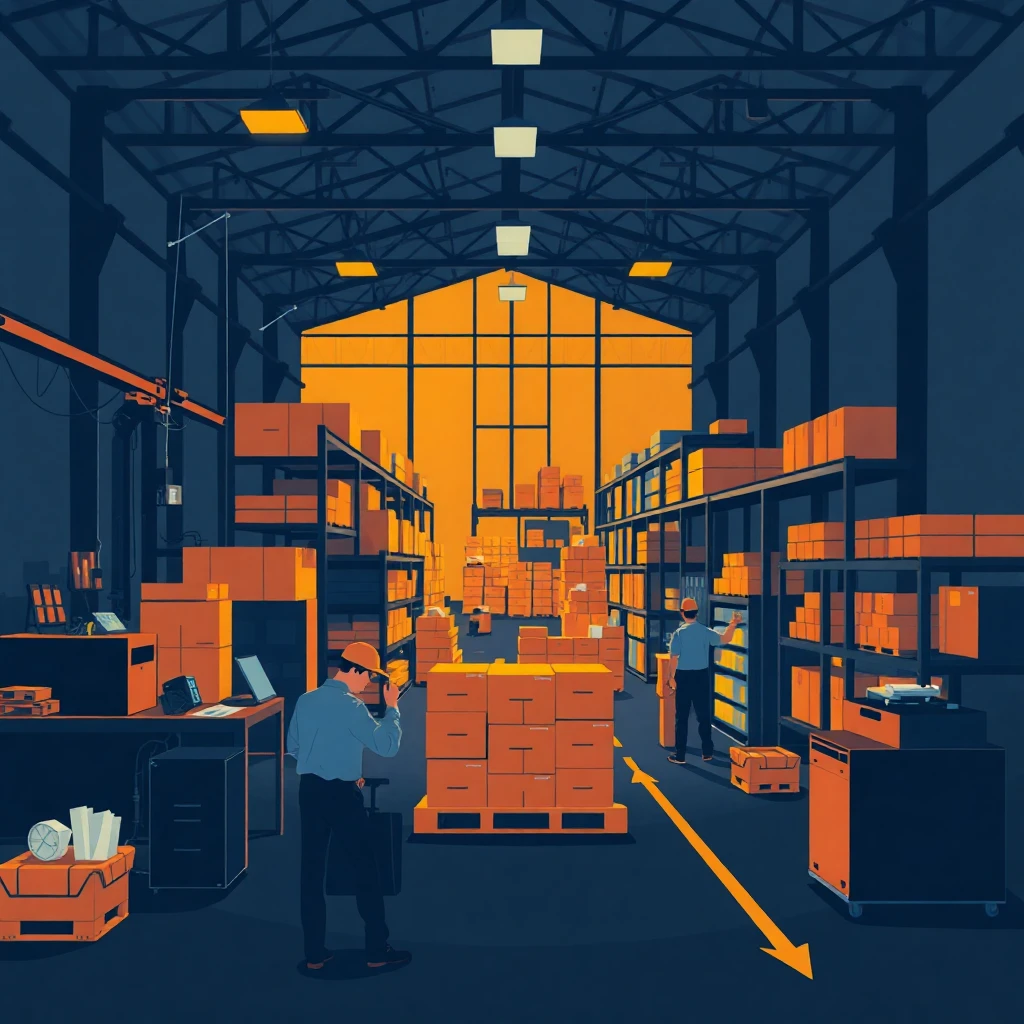 High-tech warehouse operations
