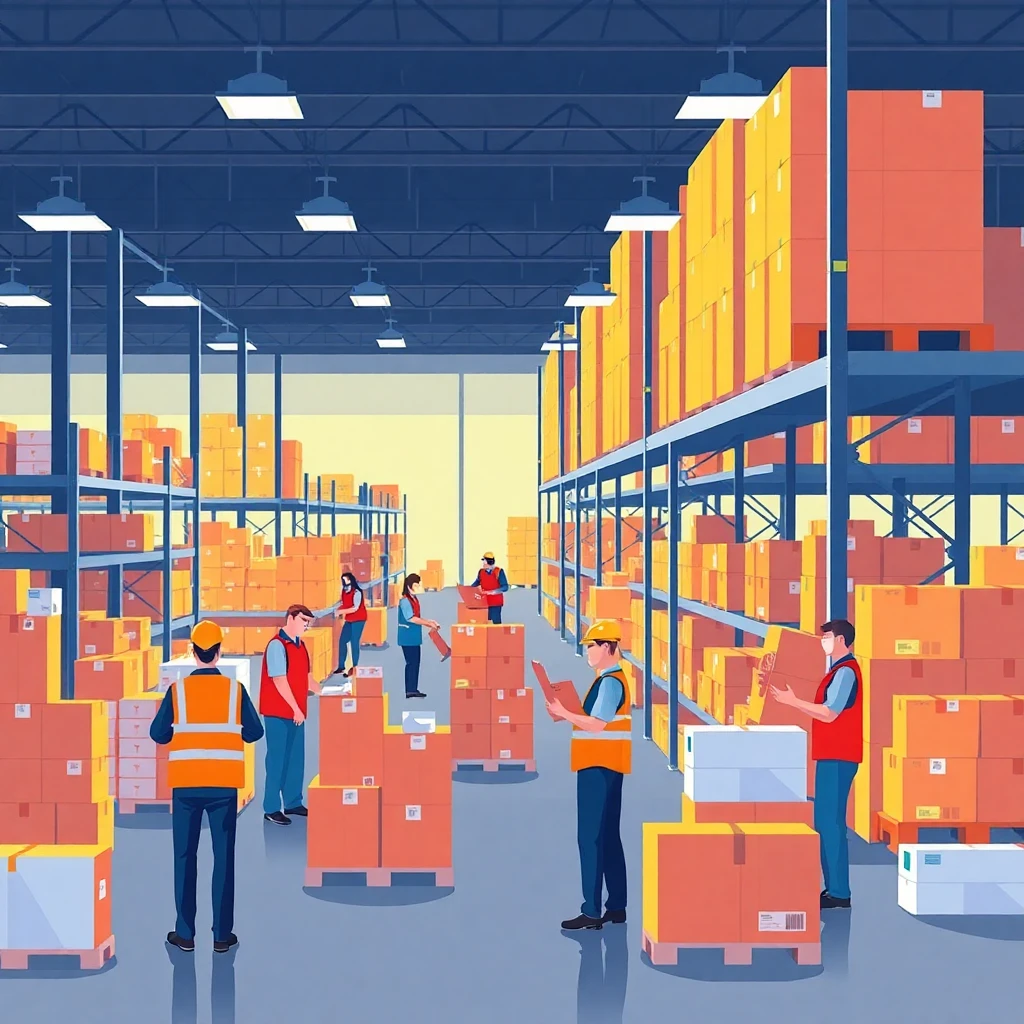 High-energy warehouse work