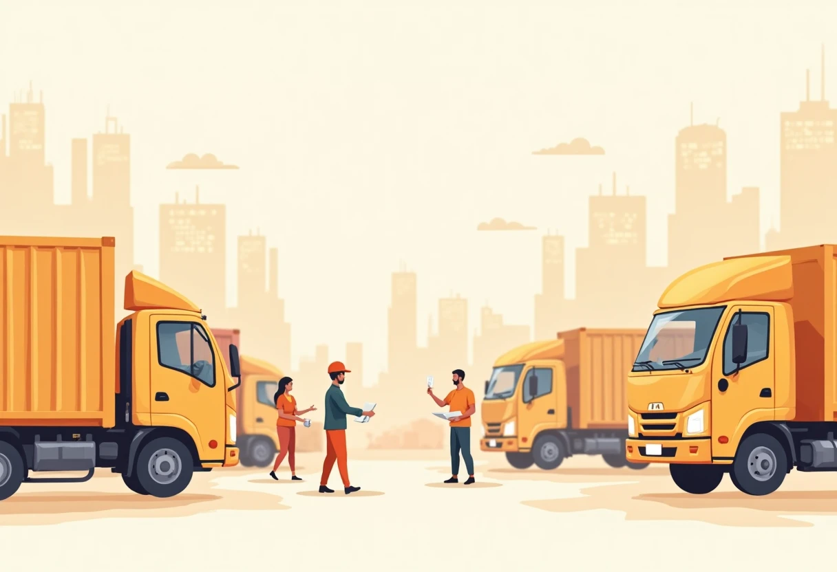 Illustration of a logistics hub in Fujairah
